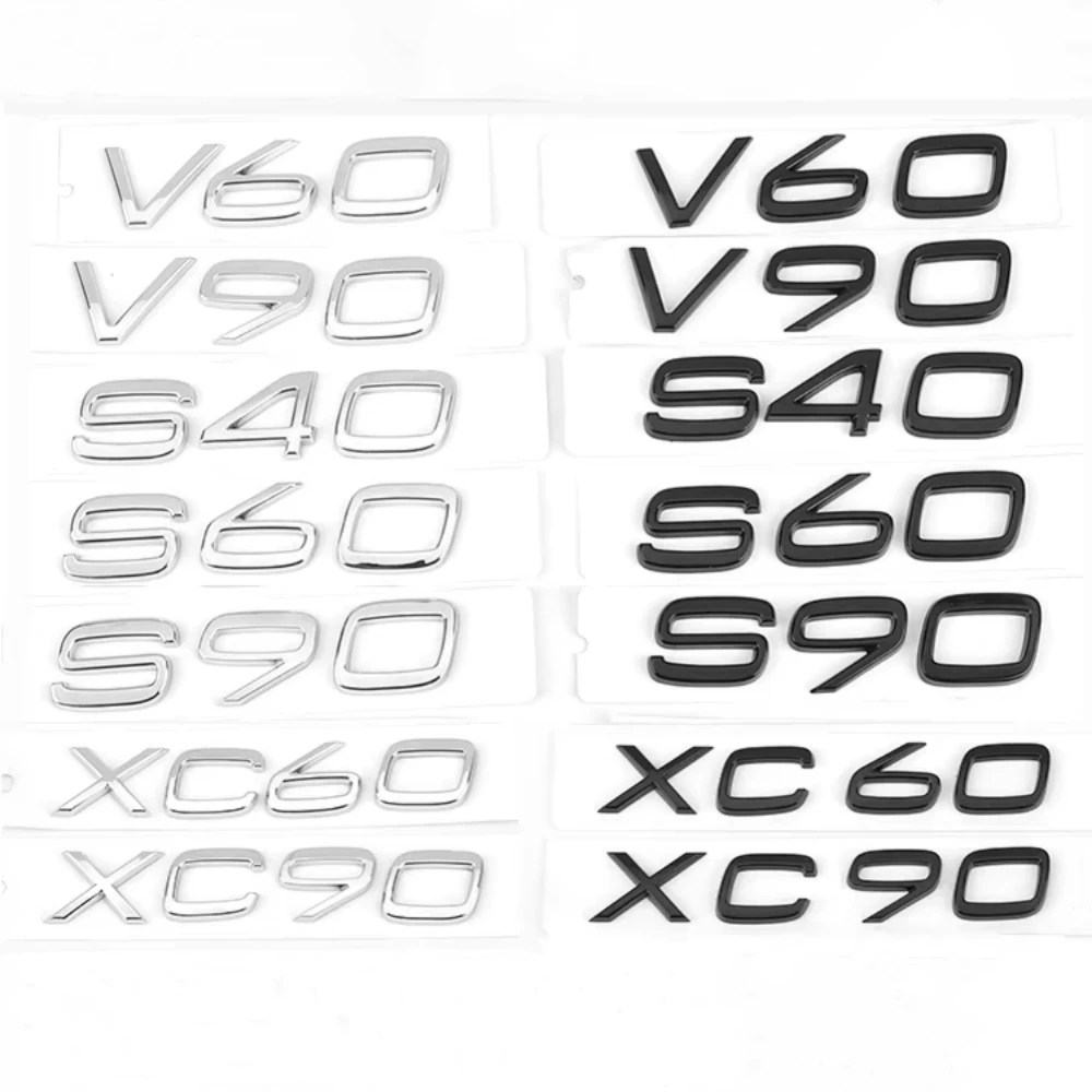 1pcs 3D ABS Car Rear Trunk Letter Emblem Logo Sticker Accessories Fit For CX40 CX60 CX90 V90 V60 V40 S40 S60 S90 B3 B4 B5 B6 AWD