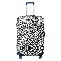 Custom Tropical Wild Animal Leopard Skin Leather Texture Suitcase Cover Washable Travel Luggage Covers for 18-32 inch 3