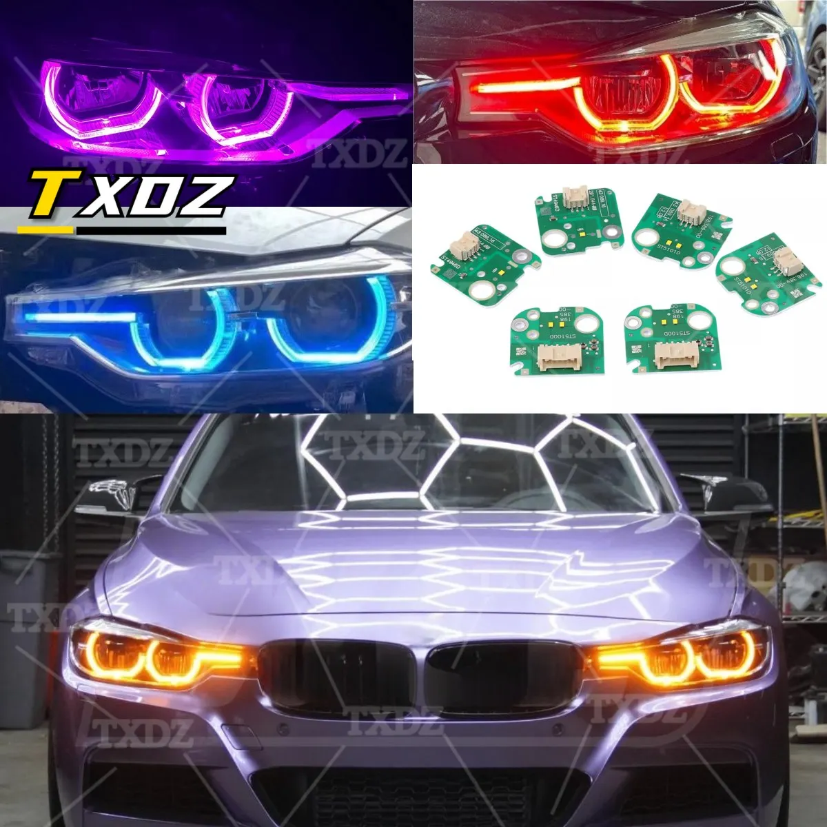 BMW 3시리즈 F30 F31 LCI 320i 330e 340i 318i 328i 2016-2018용 비RGB DRL LED 보드 주간 주행등 63117419615