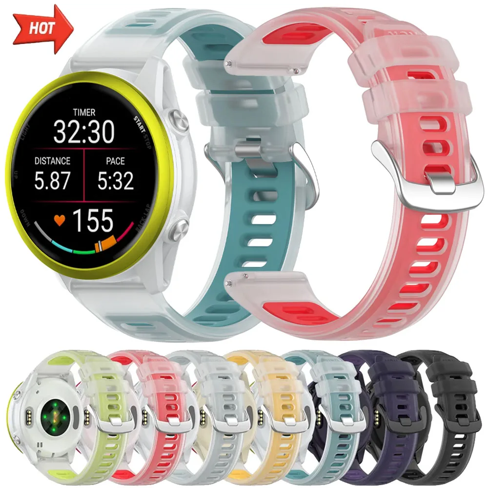 Semi-Transparent Two-Tone Silicone Replacement Watch Strap