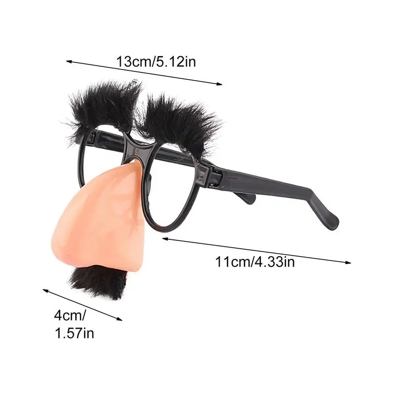 Big Nose Glasses with Eyebrows Mustache Silly Funny Photo Props Halloween Party Eyeglasses Novelty Prank for Birthday Parties heart shaped glasses,party photo props,cosplay glasses,funny sunglasses,halloween decoration props,fake mustache