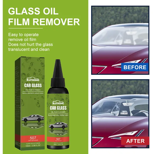 100ml Car Oil Film Cleaning Agent Windshield Glass Cleaner Auto Maintenance  Degreasing Rainproof Defogging Car Cleaning Tool - AliExpress