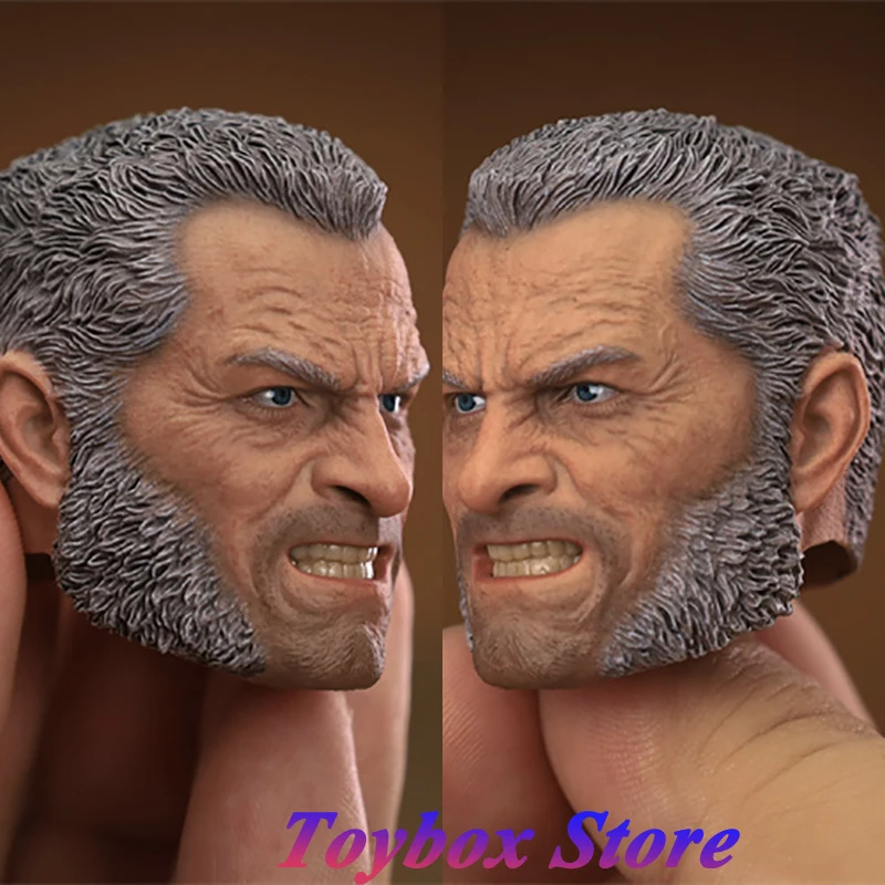 Soosotoys Ssh-003 Scala 1/6 Old Wolf White Hair Head Sculpt X-Men Series Wolverine Carving Model Toys For 12 "Decorazioni Per Il Corpo Maschile