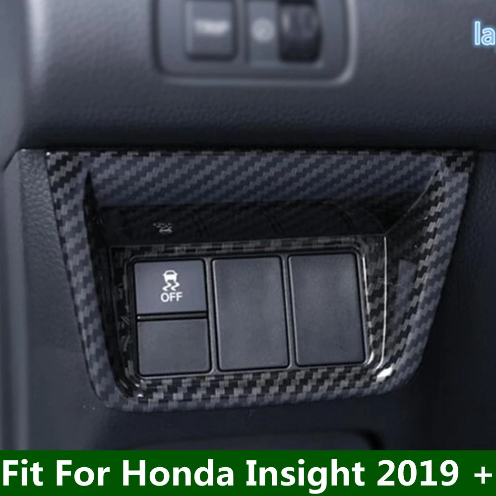 

Dashboard Left Side Control Button Decor Frame Cover Trim Fit For Honda Insight 2019 Carbon Fiber Look / Matte Car Accessories