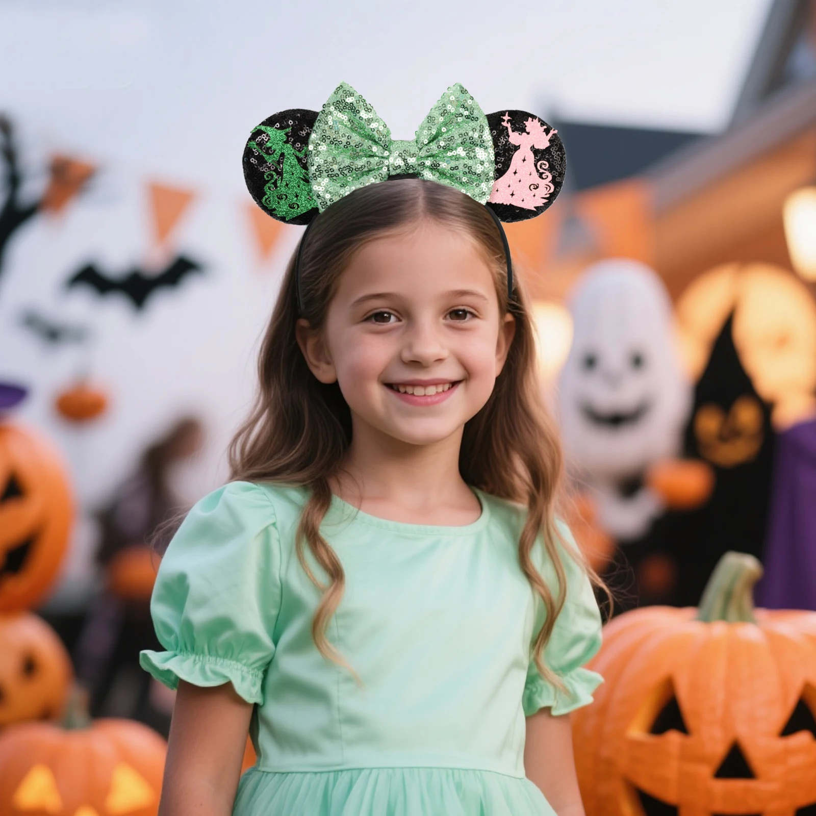 Wicked Witch Cartoon Headband with Letter Decoration