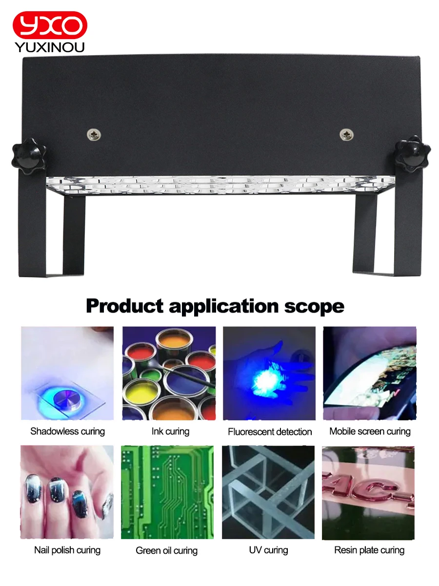 1000W Quick Dry UV Ultraviolet Curing Lamp 365nm 395nm 405nm Glue Resin Green Oil Solder PCB board Coating LCD Screen Paint