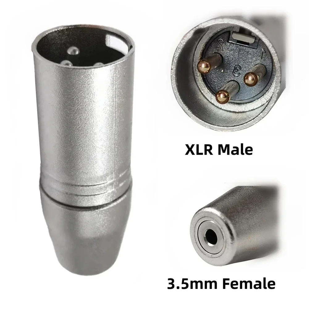 3-Pin XLR To 3.5mm Female Stereo Audio Connector Microphone Adaptors Coupler XLR 3 Pin Male Plug Converter To 3.5mm Mini Jack audio adapter audio adapter set
