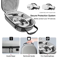 Жесткий чехол для переноски, устойчивая к падению портативная сумка для хранения, дорожная сумка для Meta Quest 3/3S, аксессуары для контроллера гарнитуры VR — изображение 4