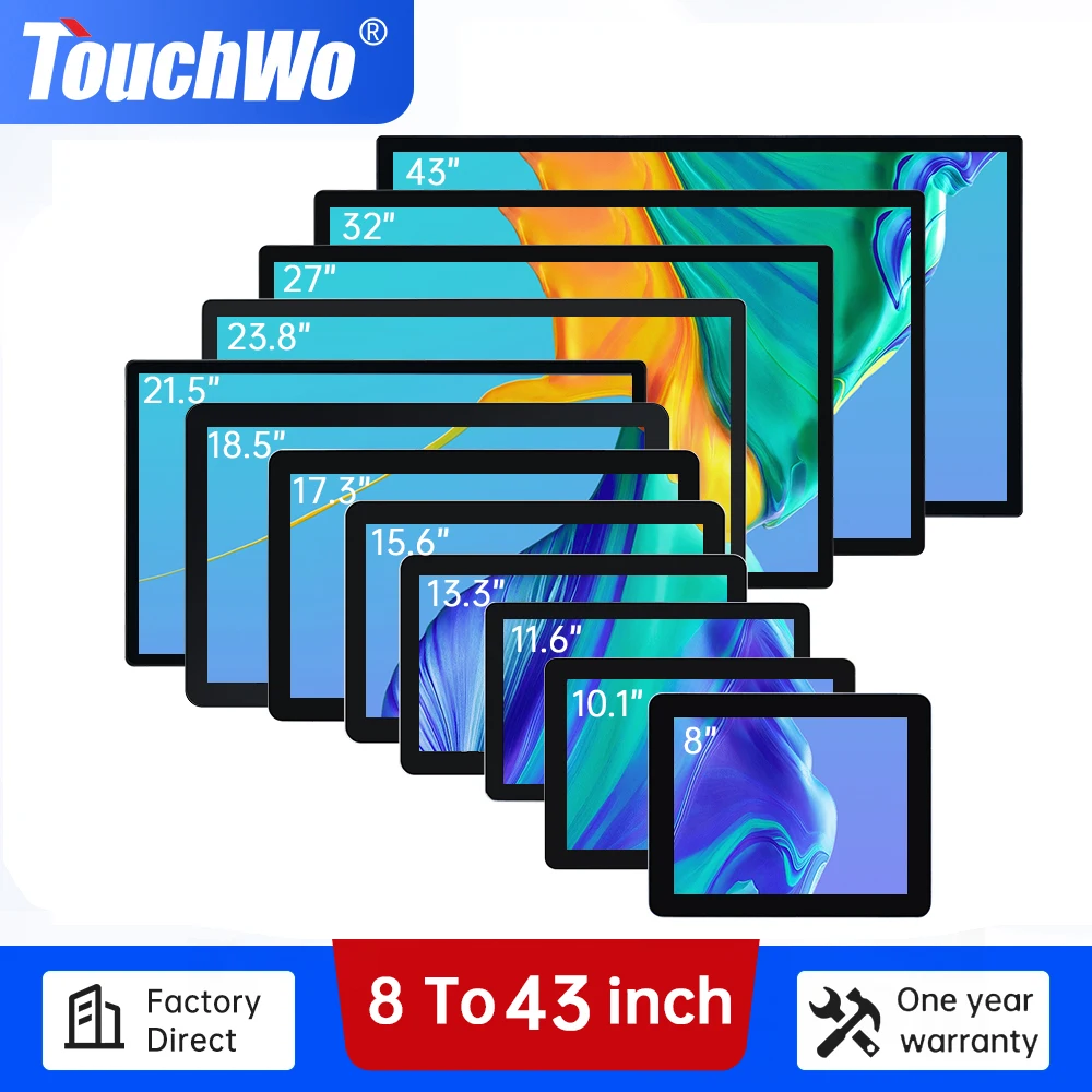 8 à 43 pouces mural PCAP Multi écran tactile moniteur écran tactile Android 14 tablette Win 10 industriel tout en un Pc