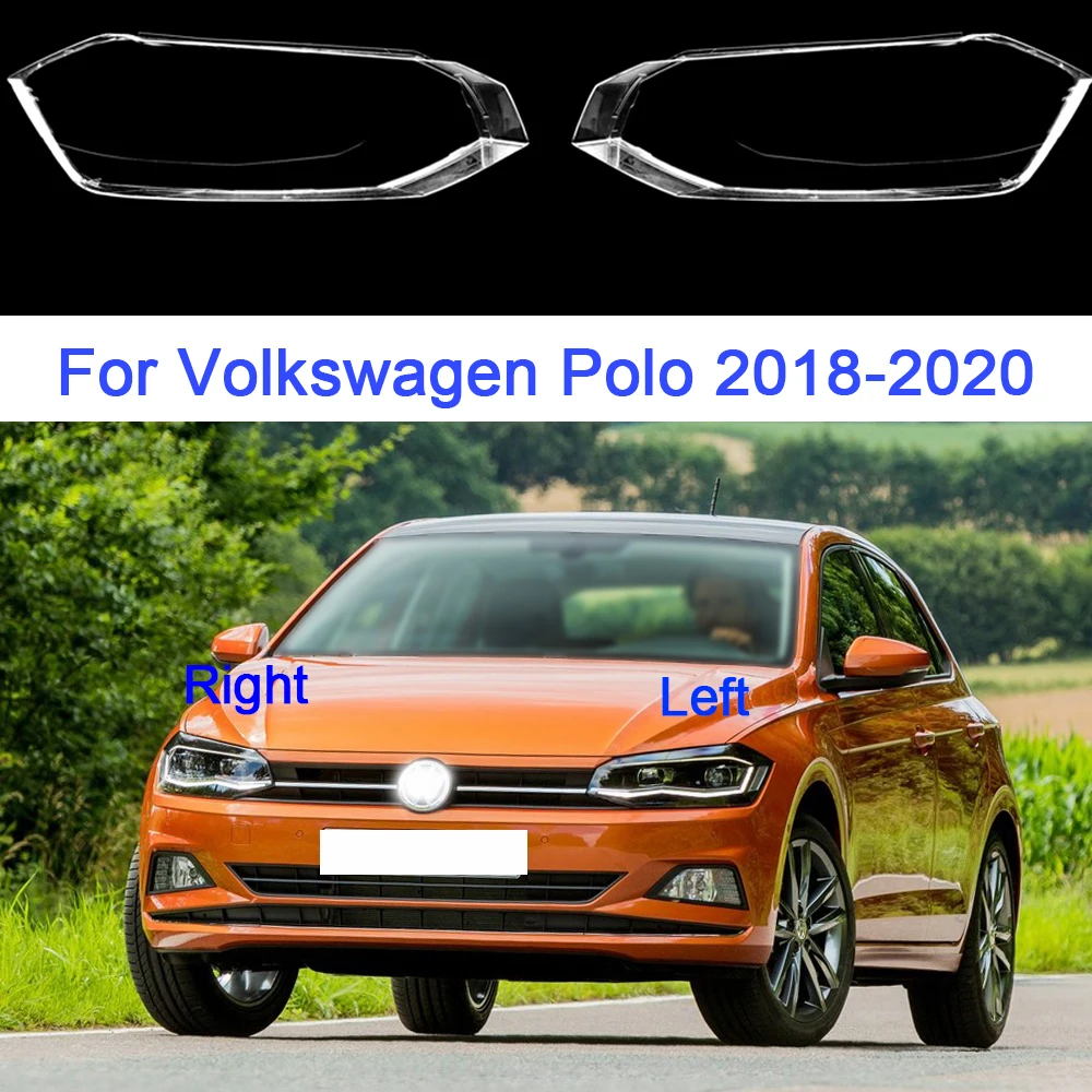 

Для Volkswagen Polo 2018 2019 2020 крышка фары налобный фонарь сменная крышка Faros Delanteros Прозрачная крышка объектива подходит