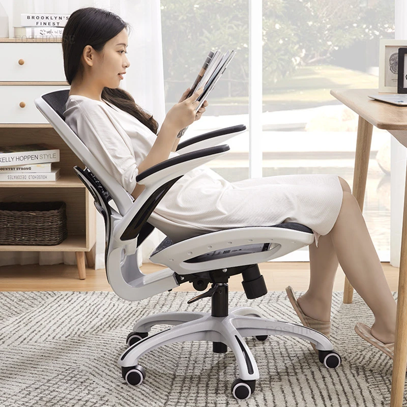 ergonómicas modernas para oficina y hogar, muebles sencillos de oficina, sillón giratorio, cojín suave, silla de respaldo|Sillas de oficina| -