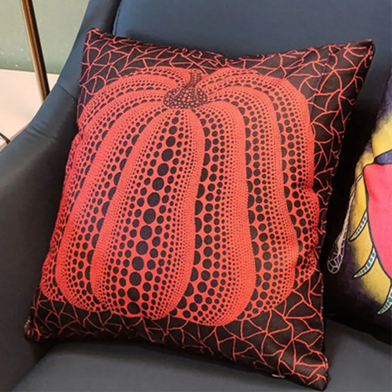 

Japanese Style Yayoi Kusama Decorative Cushion Cover Colorful Abstract Sofa Pillowcase Home Decor Fabric Craft Double Face