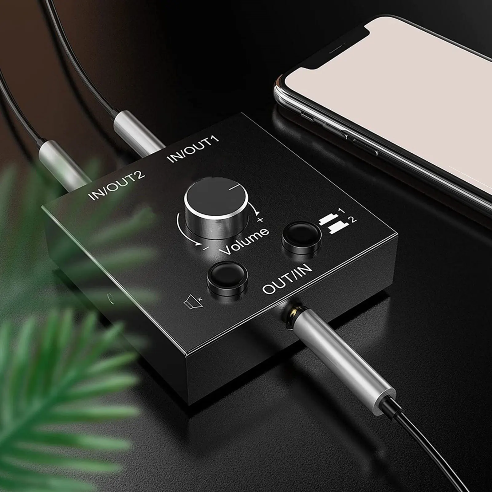 3.5mm Stereo Audio Switch 2 In 1 Out Switch BiDirectional Switcher