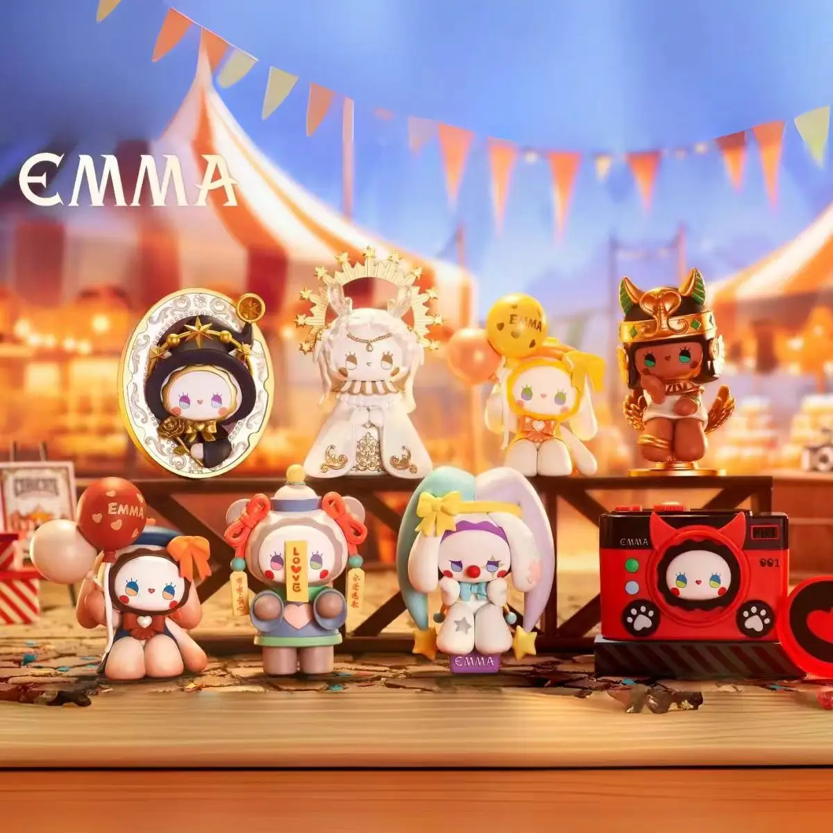 EMMA 미드나이트 마켓 시리즈 블라인드 박스 장난감 모델, 귀여운 애니메이션 피규어 선물, 서프라이즈 박스, 스타일 확인