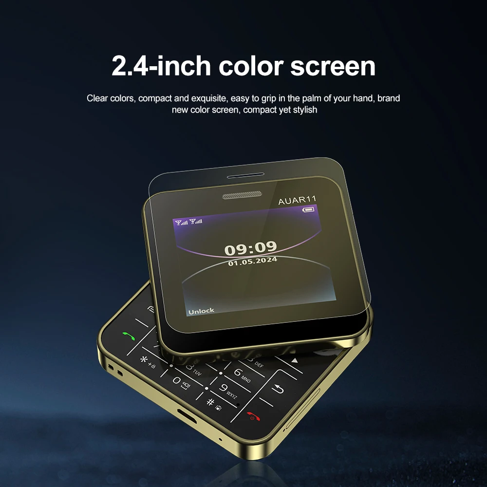 SERVO AUAR11 Rotating Sliding Screen Phone 2.4" Display 2G GSM Blacklist Speed Dial Small Mobile Phones Up-To-Date Multilingual 6