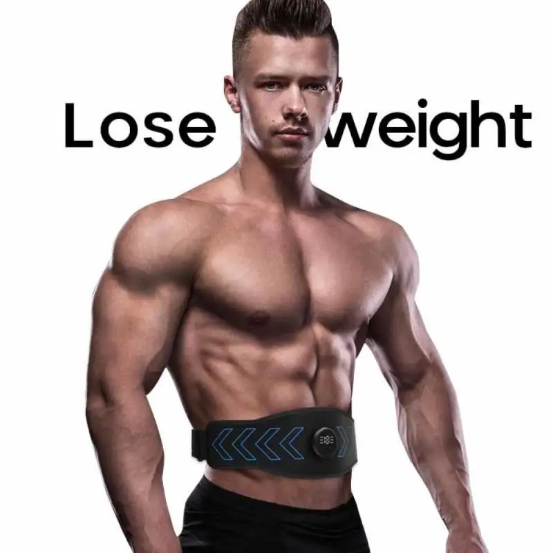 

Newest Body Abdominal Muscle Trainer Stimulator EMS Fitness Belt Electronic Toning Slimming Belts Abdomen Waist Support Fabrics