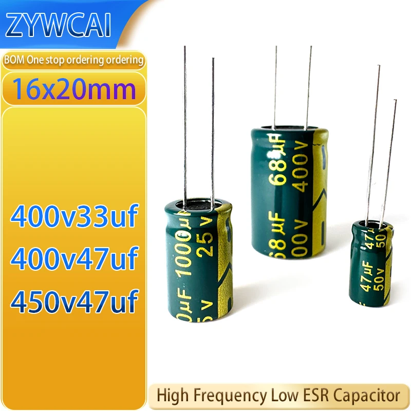 16x20 400v 450v 47uf 33uf 5PCS Hochfrequenz-Kondensator mit niedrigem Widerstand – Detail 1