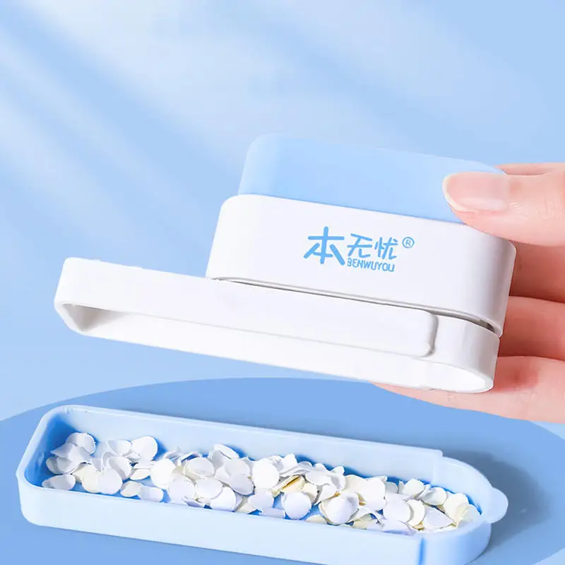 6mm 5-Hole Paper Punch Mini Portable Hand Account Hole Puncher