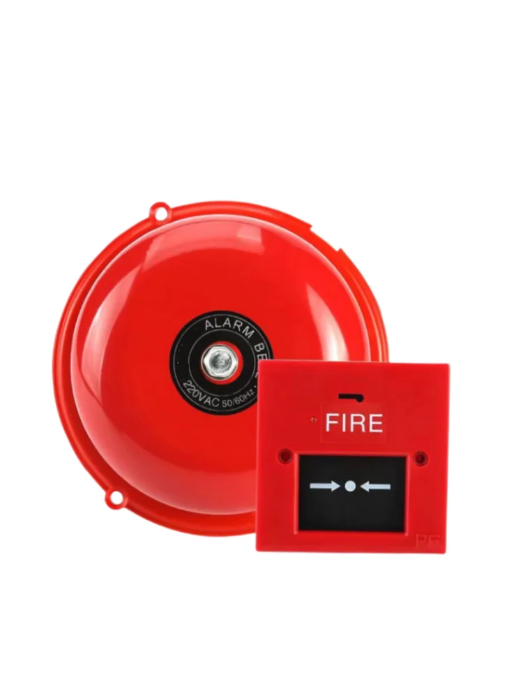 학교 화재 경보 원형 전기 벨 레드, 직경 6 인치, DC12V, DC24V, AC220V, 150mm