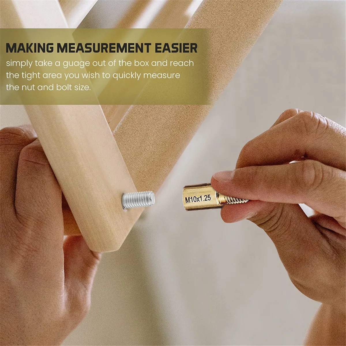 Bolt Size and Thread Gauge- Thread Pitch Gauge- Nut and Bolt Checker- 26 Male/Female Identifier Gauges