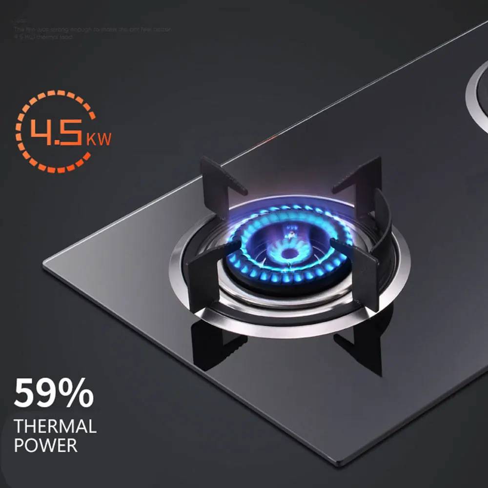 Version Built in Oven Gas stove Cooktop Stove Double Stove Gas Cooker Energy Saving Glass Gaskocher