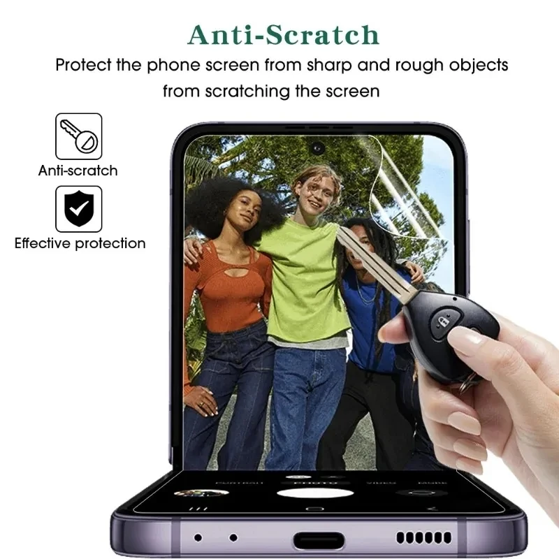3-Pack HD Hydrogel Film Screen Protectors for Samsung Galaxy Z Flip Series - Soft Protective Films