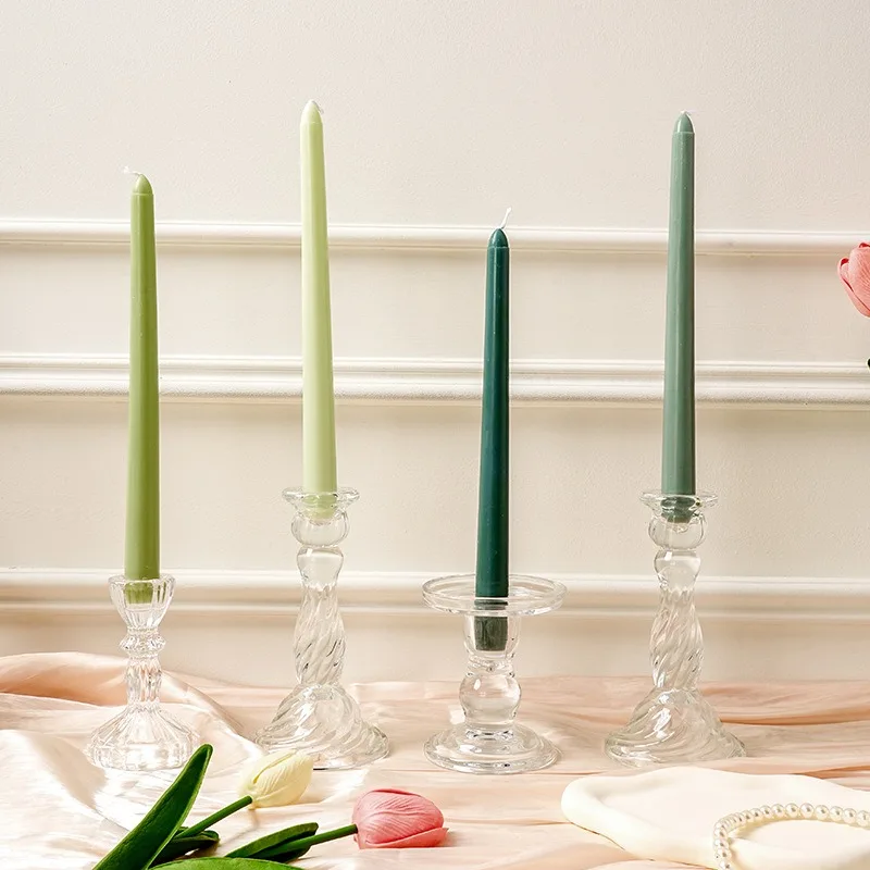 25CM 10-Inch Tapered Candles Colorful Long-Stem Candles for Weddings Banquets Romantic Ambience Elegant Event Table Centerpieces