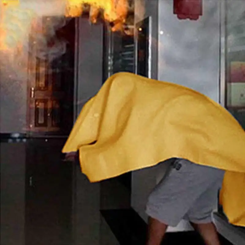 Flame Retardant Blanket Heat Resistance Home Fire Safety Blanket Cover Double-sided Silicone Coating Safety Products For Camping