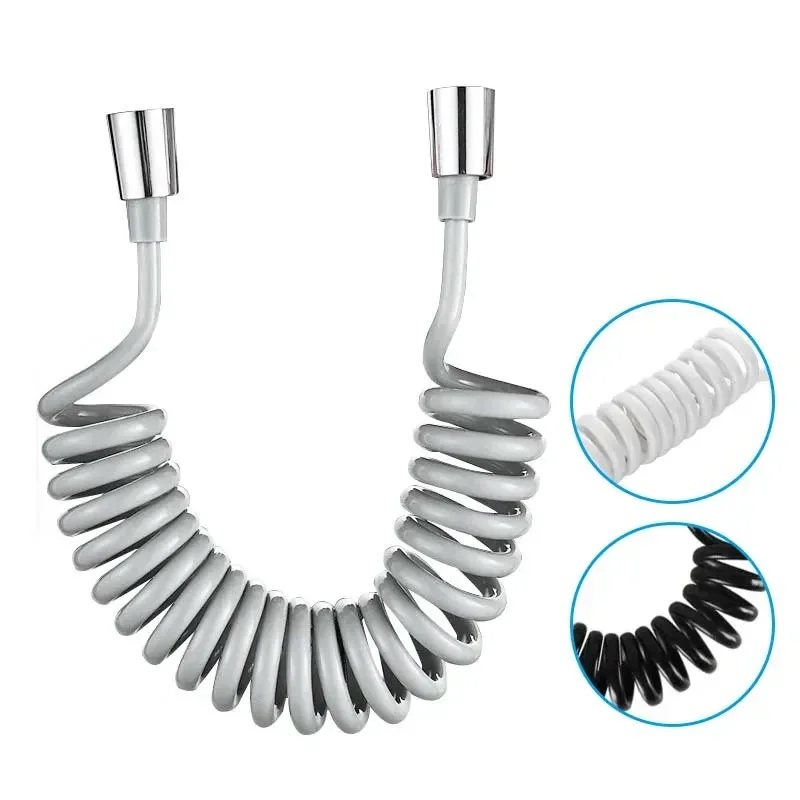 Shower Hose Spring Nozzle Sprinkler Soft Flexible Telescopic Toilet Bidet Spray Pipe 1.5M/2M