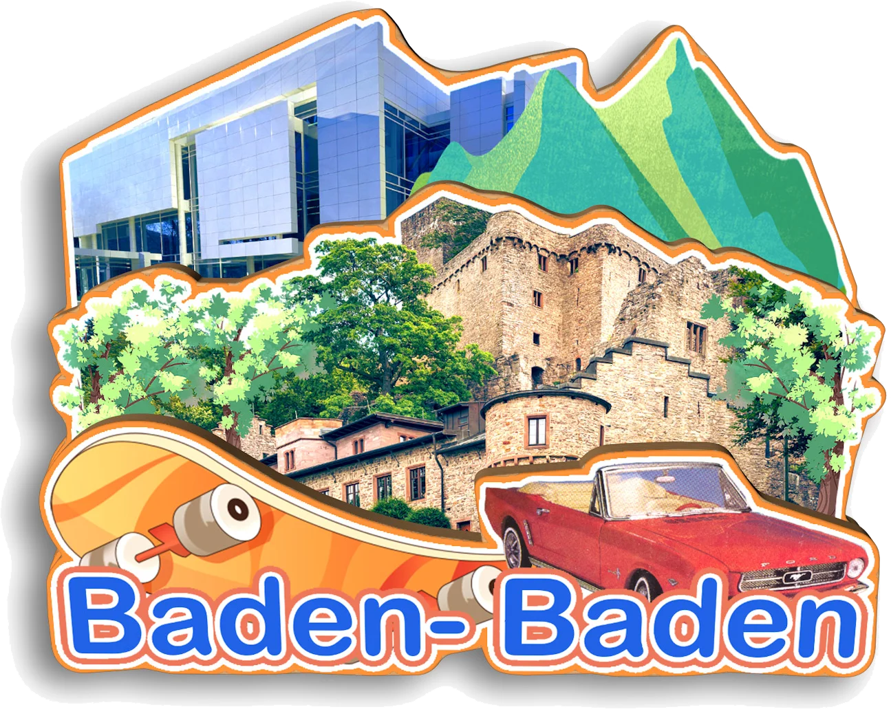 Fussen Rothenburg Berchtesgaden Koblenz Bonn Mainz Wiesbaden Regensburg Baden-Baden Germany Fridge Magnet Travel Souvenir Gift