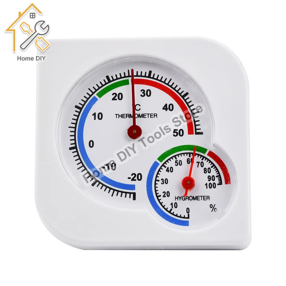 

New Indoor Outdoor 2 In 1 MIni Wet Hygrometer Humidity Thermometer Temperature Meter Mechanical Classic Homeuse Indoor Outdoor