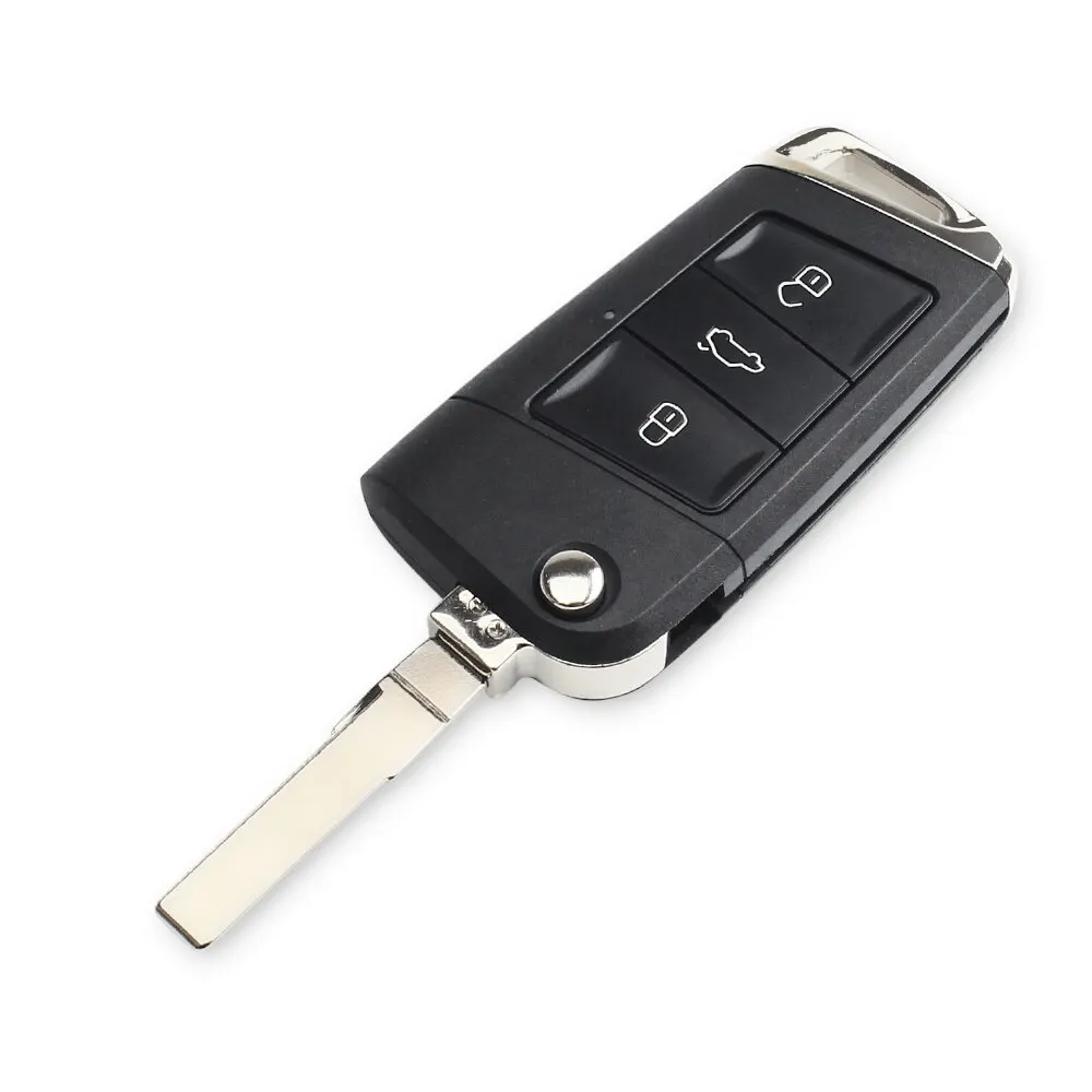 3 Buttons Remote Flip Folding Car Key Shell Case Modified VW Golf 4 5 Passat B5 B6 Polo Touran Jetta Seat Skoda key shell