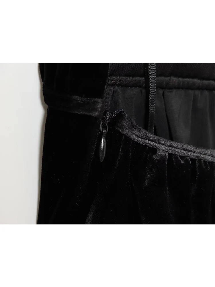 Women Sexy Velvet Halter Crop Tops Elegant Solid  Backless Camisole Fashion Pleated Design Top Female Sleeveless Slim Vest