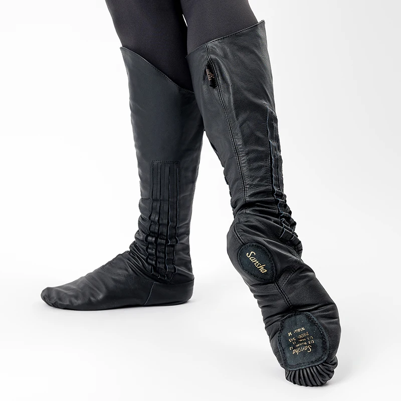 Sansha Men's Ballet Dance Boots For Professional Stage Performance Cow Leather With Elastic Side Soft Sole CB24LCO 4