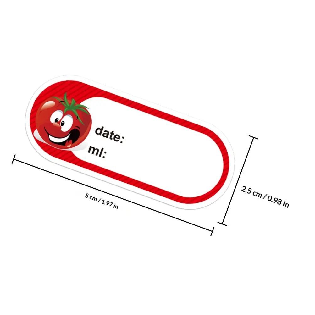 250Pcs 식품 날짜 라벨 스티커 롤 논폴 접착제 주방 용기 라벨 홈 레스토랑 식료품 저장실 냉동고 식품용