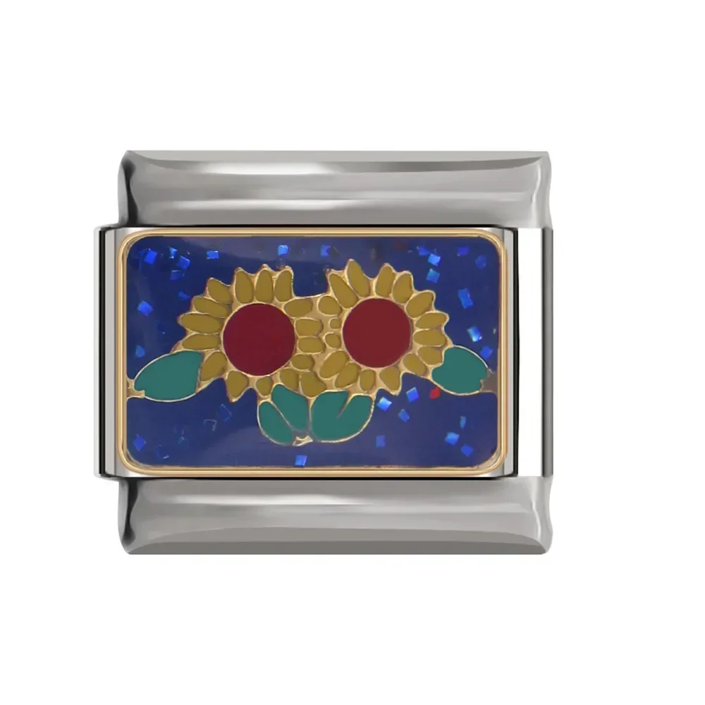 Charm bracelet 9mm Width Original Daisy Plant Flower Tree Charm Fit 9mm Stainless Steel Links DJ133
