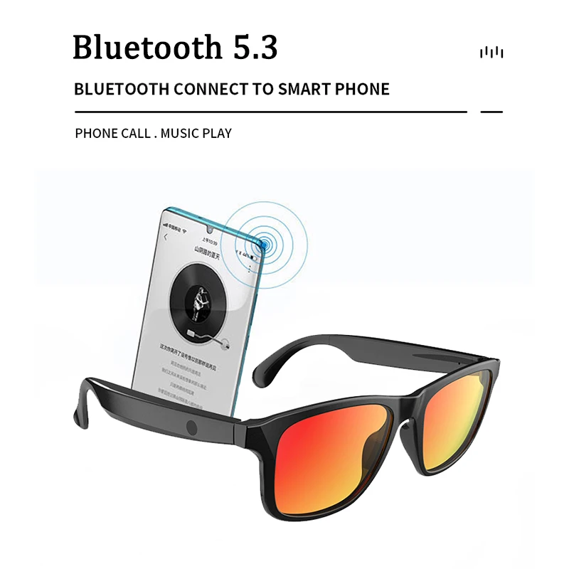 Smart Glasses Bluetooth Earphone Wireless Headset Sunglasses