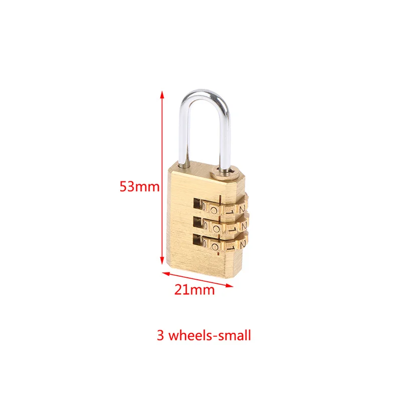 1pc Messing Mini 4 Stellen-zahl-code Passwort Lock Kombination Vorhängeschloss Pad Sperre Rücksetzbaren Für Reisen Tasche Tür Große größe