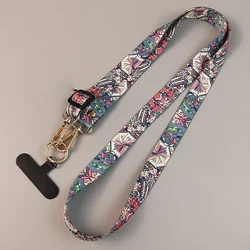 Vintage - Style Crossbody Phone Lanyard with Adjustable Strap and Antilost Clip (Pink)