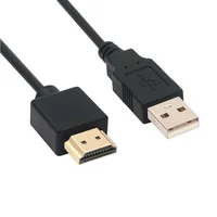 USB 2.0 To HDMI USB Power Cable To HDMI-Compatible Male To Male Charger Cords Charging Cable Splitter Adapter For Smart Device