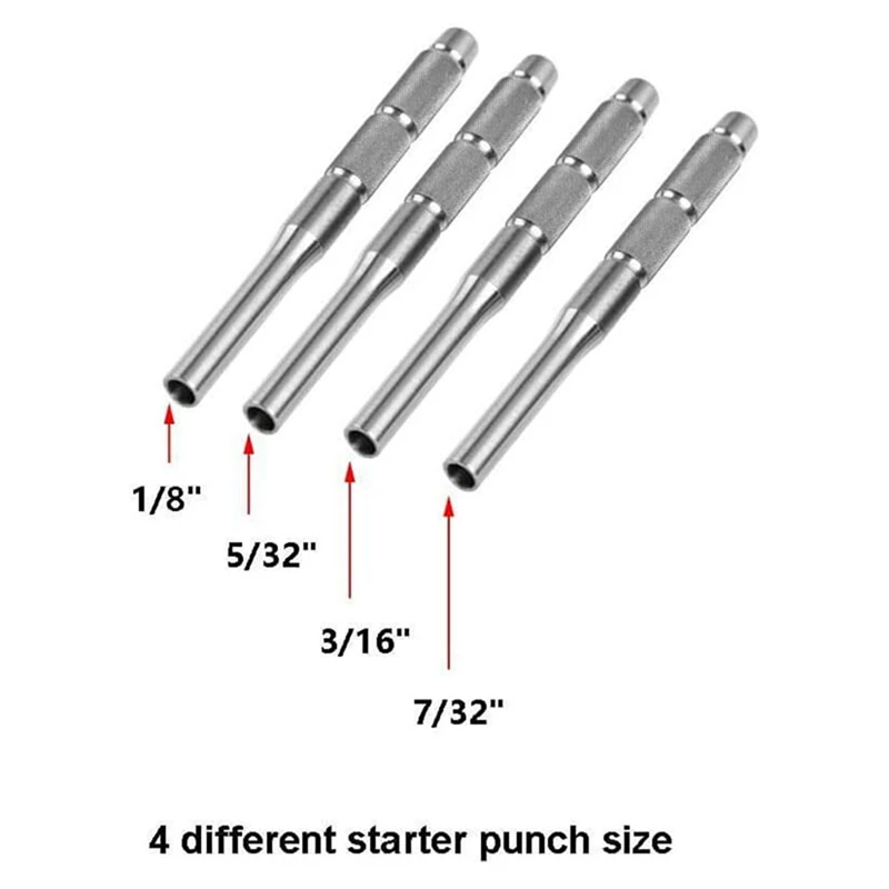 13 Pieces Roll Pin Punch Hollow End Punch Tool Mechanics Removing Repair Tool With Carry Case Steel Pin Punches