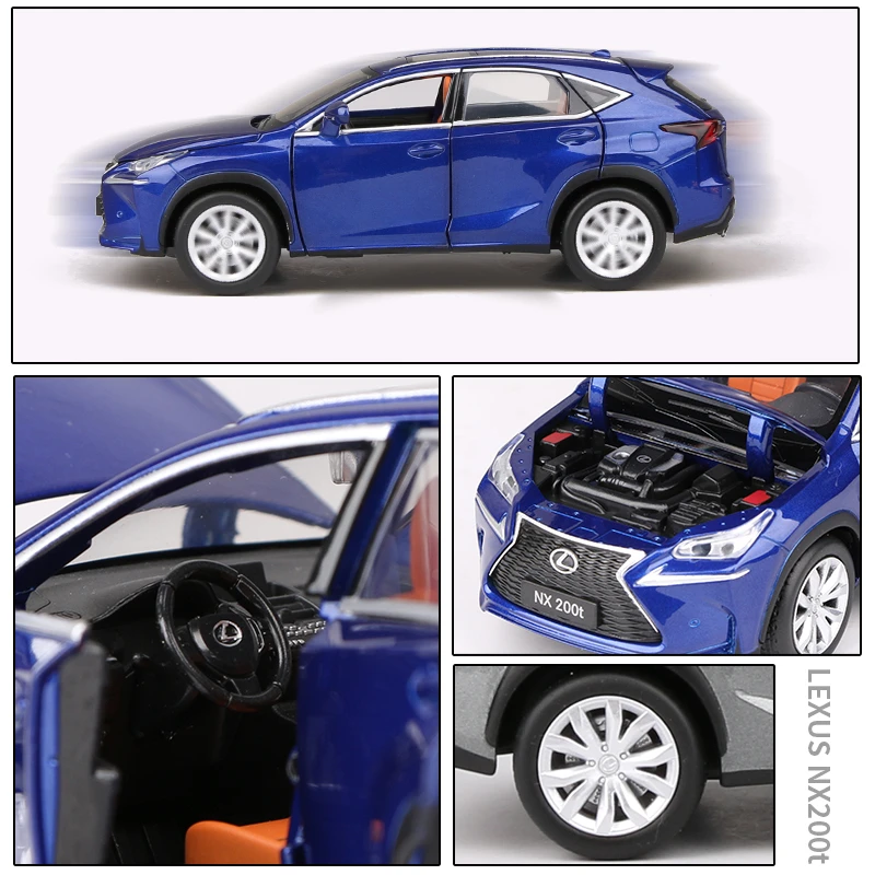 1:32 NX200T SUV Alloy Car Model Diecasts Metal Toy Vehicles Car Model Simulation Sound and Light Collection Childrens Toy Gift 6