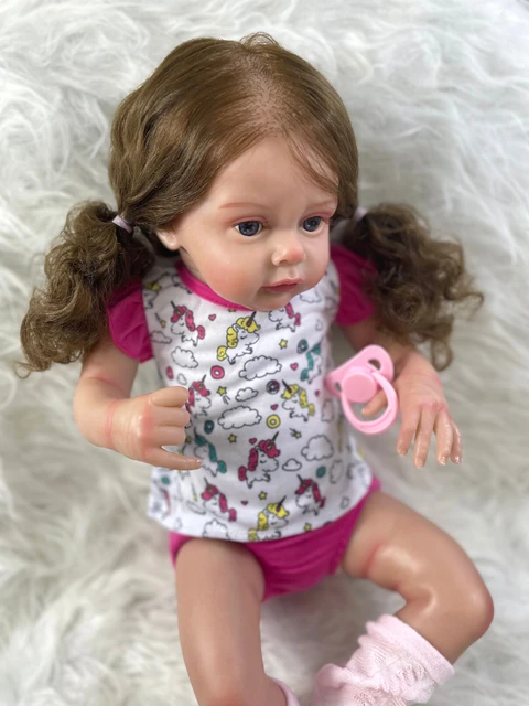 Boneca Bebe Reborn By Baby Dolls Chloe Corpo Pano Versão 4 em