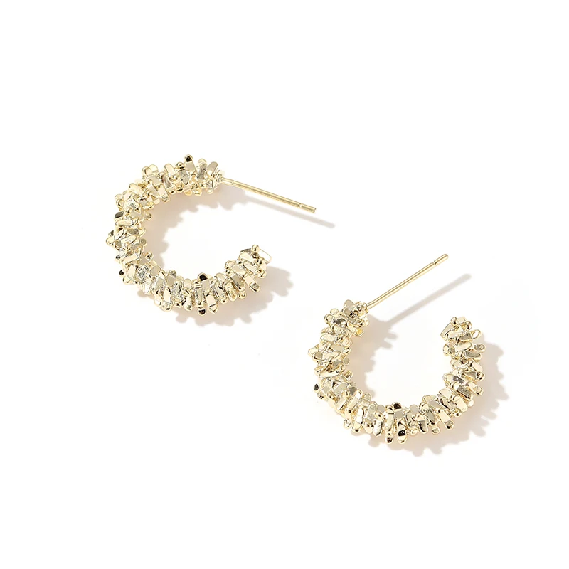 European and American Retro Metal C-shaped Semicircular Earrings For Womans 2025 New Fashion Jewelry Party Luxury Accessories geometric earrings