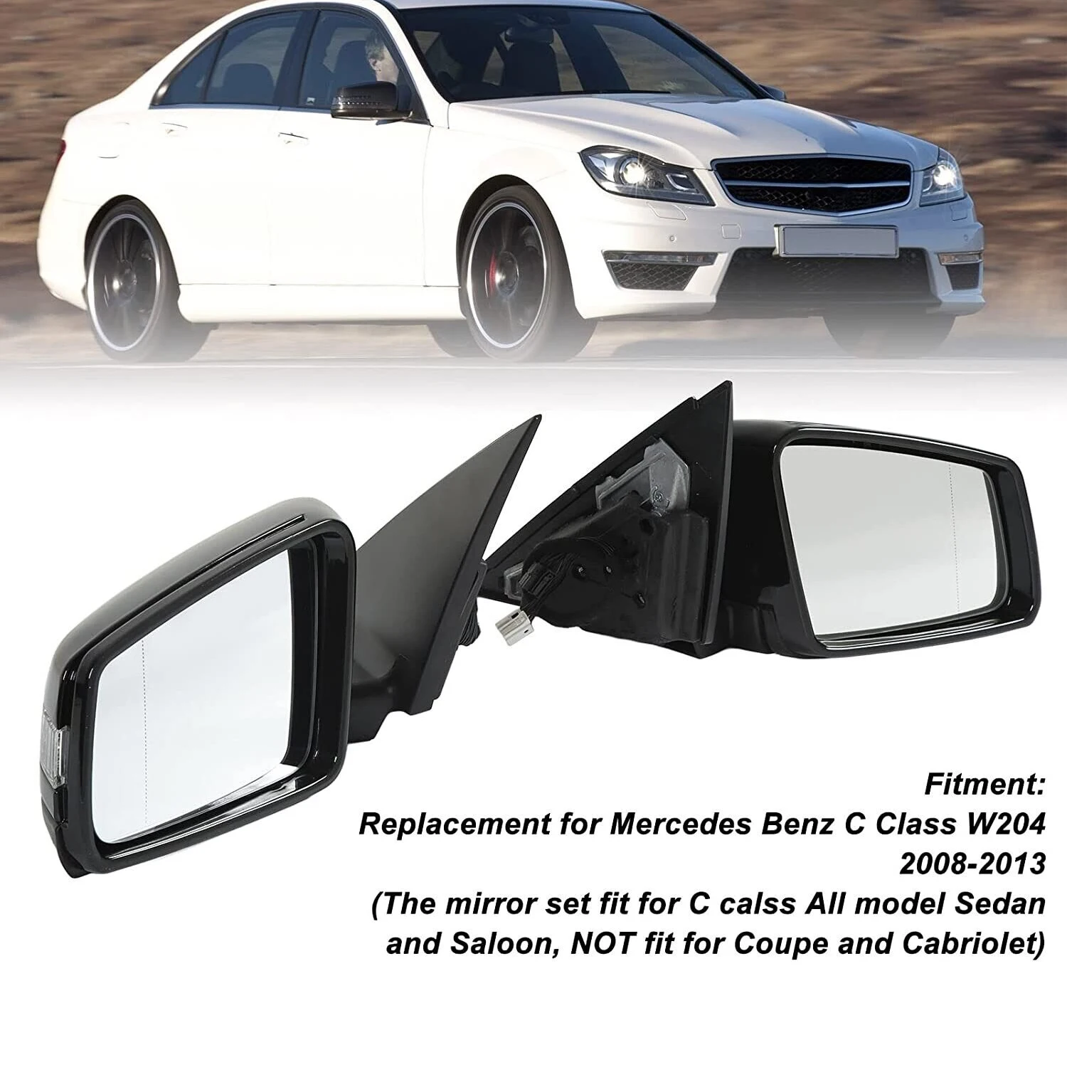 2048106376 2048106476 Front Left & Right Side Rear View Mirror For 