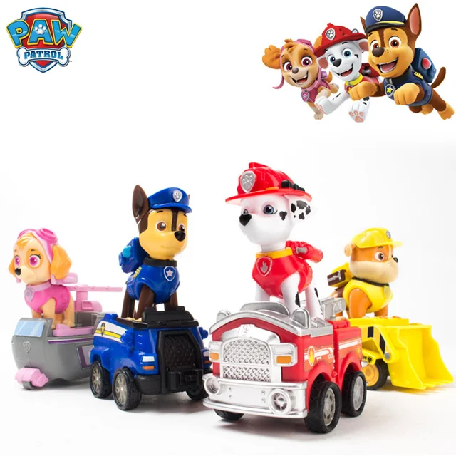 Paw Patrol Rescue Dog Puppy Set Toy Car Patrulla Canina Toys Action Figure Model Marshall Chase Rubble Vehicle Car Kid Toys Gift 1
