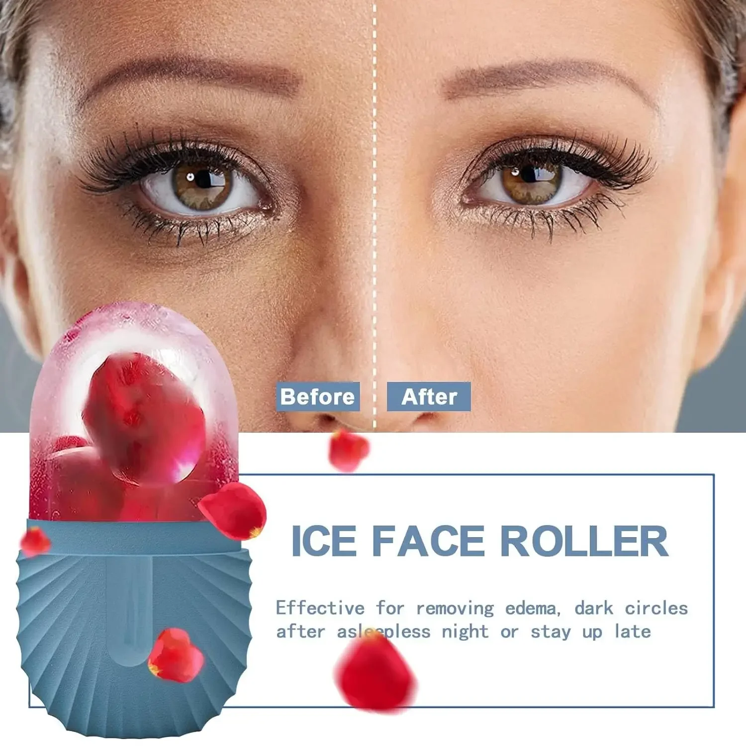 Ice Facial Roller Skin Care Beauty Lifting Contouring Tools Ice Cube Trays Ice Globe Balls Skin Care Tool Gifts Face Massager