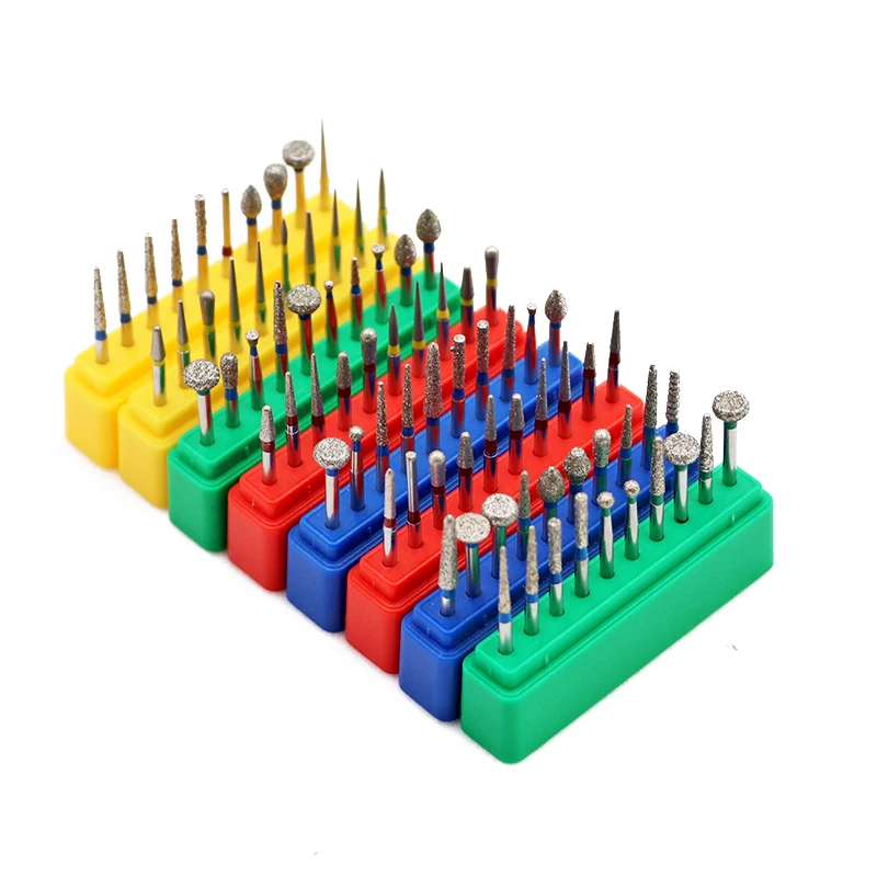10pcs Dental Diamond Burs Drill Set For High Speed Handpiece Dentist Polish Tools Teeth