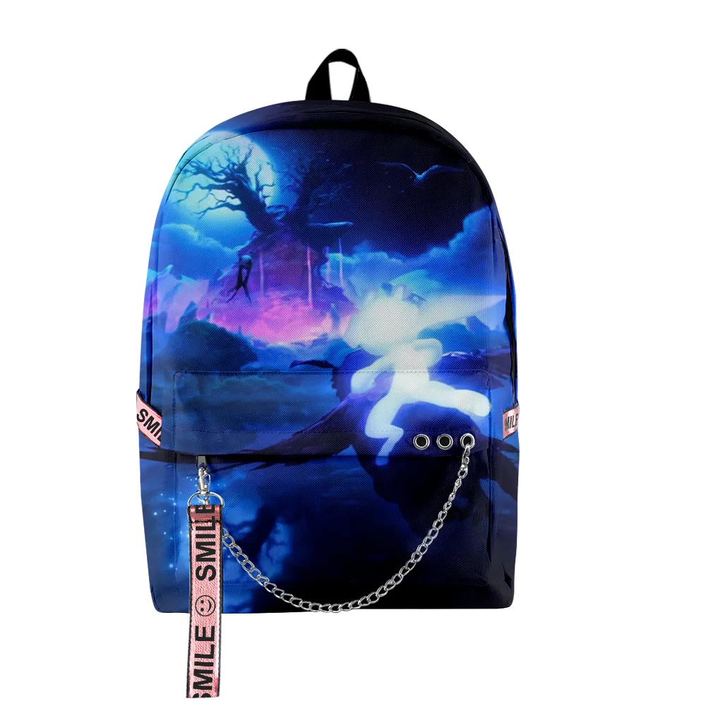 Ori E La Will Dei Wisps Zaini 2024 Nuovo Manga Zipper Zaino Harajuku Zainetto Borsa Da Viaggio Unica