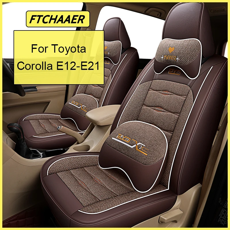 FTCHAAER Car Seat Cover For Toyota Corolla E12 E15 E18 E21 2001 2023